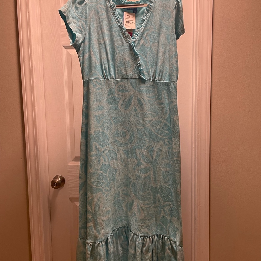 Fresh Produce Light Blue Floral Dress NWT
